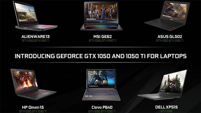 NVIDIA GTX 1050 Laptops